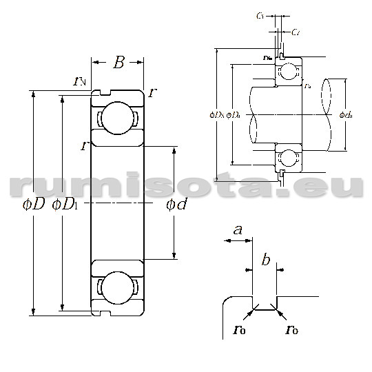 Купить Bearing Ball radial single row 562240 12*37*12 (50301/50301 ...