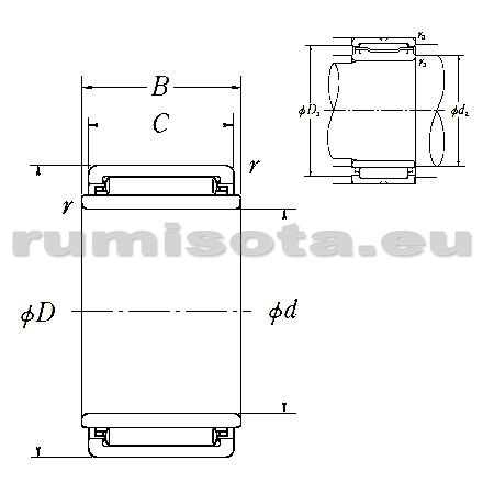 Buy Bearing игольчатый radial single row 549765 15*27*25.2 (LM2025 ...