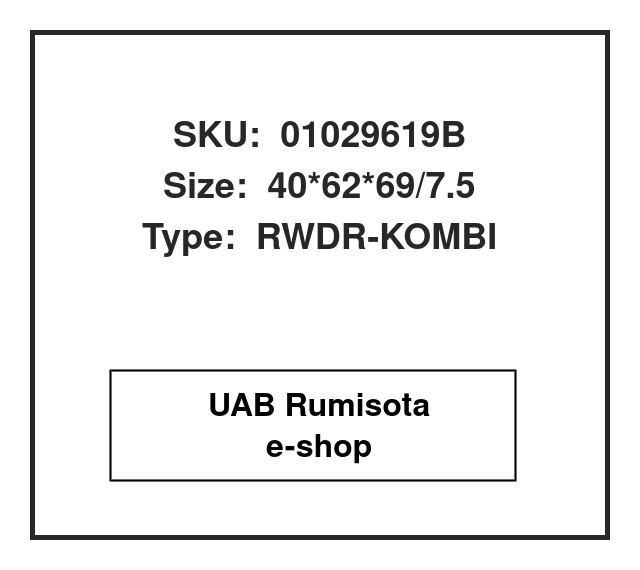 01029619B,91205P6A010,UNG100060,82029619, 529952