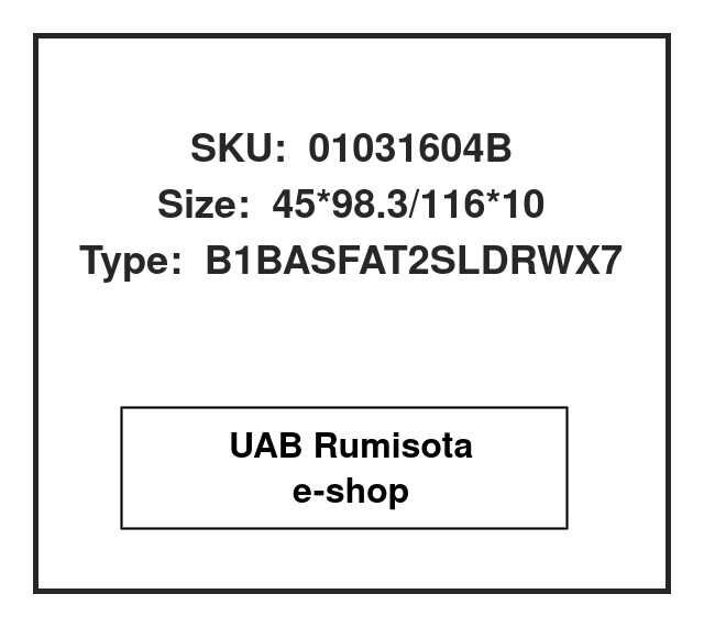 01031604B,0249974647,0259972647,2109970246,82031604, 530422