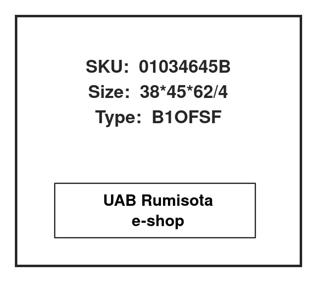 01034645B,9703320080,82034645, 529707