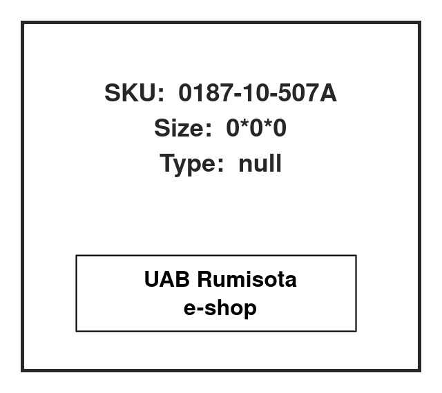 0187-10-507A,0187-10-507A, 615052