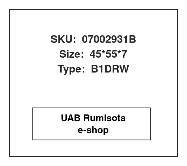 07002931B,5000787085,82002931, 530250