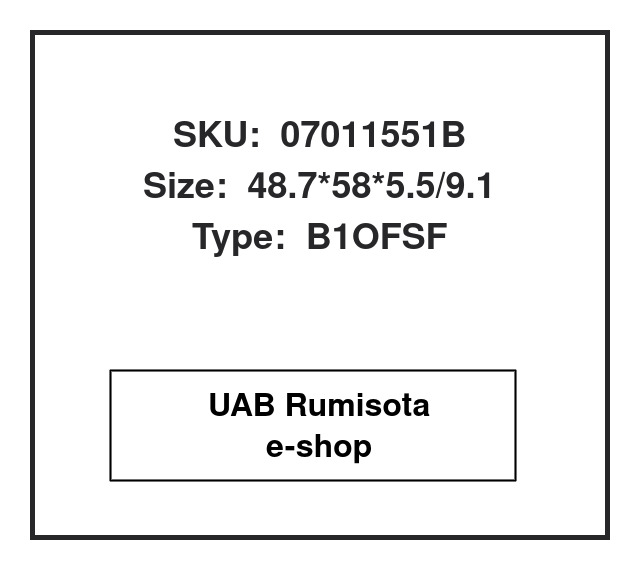 07011551B,7703087072,82011551, 530478