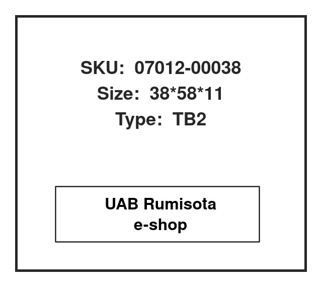 07012-00038,07012-00038,07012-00038,AD22401, 609980