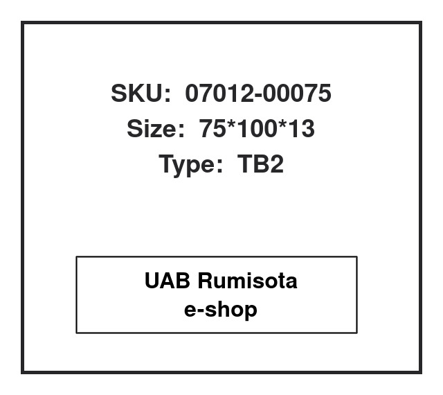 07012-00075,07012-00075,07012-00075, 609277