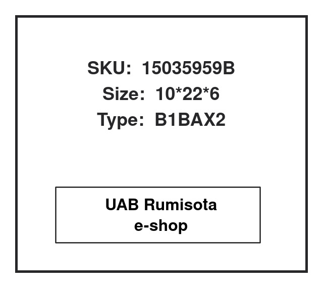 15035959B,7625033103,82035959, 528906