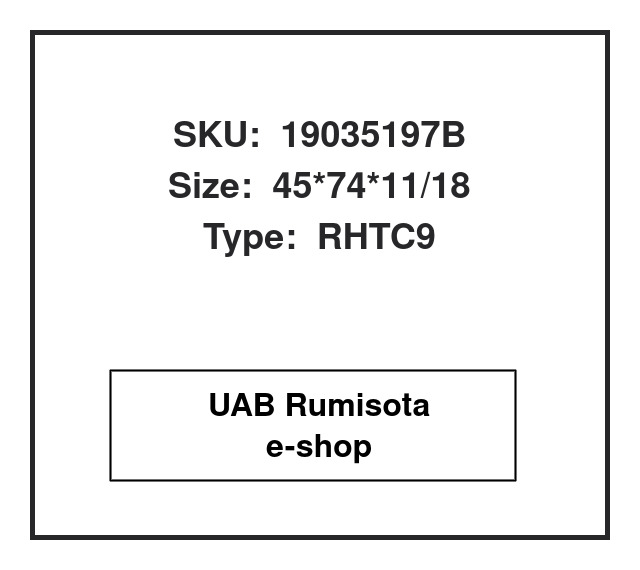 19035197B,9031145028,82035197, 530390