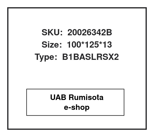 20026342B,11141436109 (only seal,11141710247,11141713730,11141745095 (only seal,LUF000020,LUL000020 (only seal),82026342, 532095