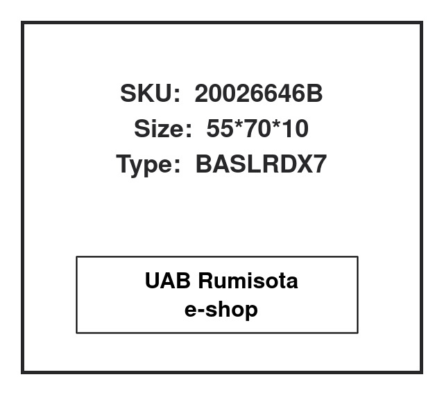 20026646B,5000592790,5000592791,82026646, 530872