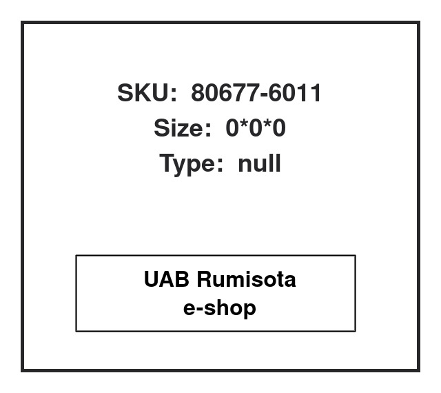 80677-6011,80677-6011, 614007