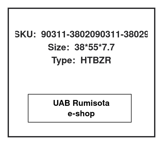 90311-3802090311-38029,90311-38020/90311-38029,90311-38020/90311-38029,BH2634-E0, 608512