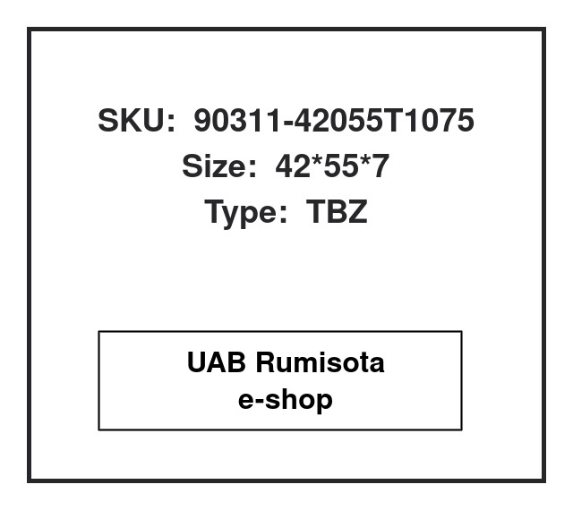 90311-42055T1075,90311-42055/T1075,90311-42055/T1075, 608993