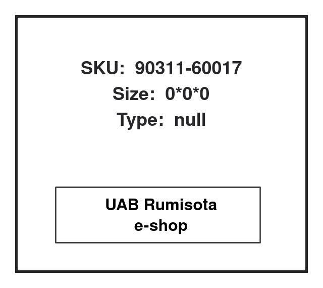 90311-60017,90311-60017, 614387