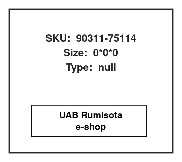 90311-75114,90311-75114, 614421