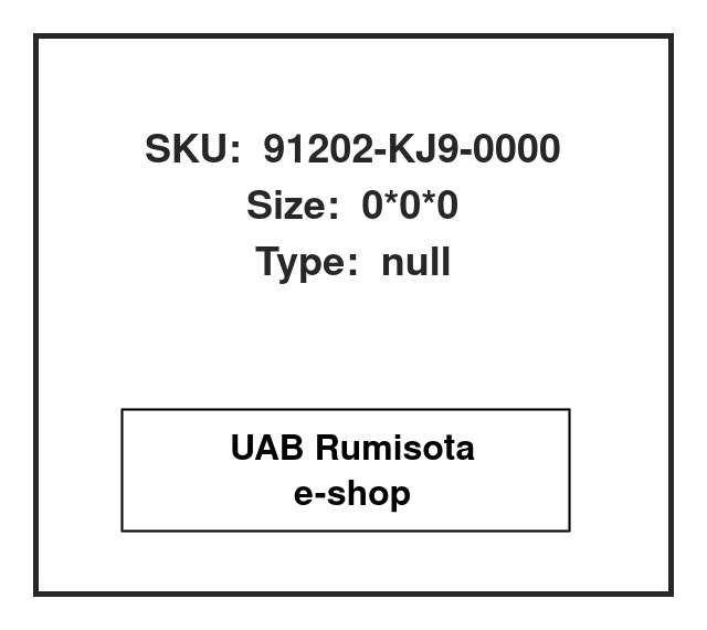 91202-KJ9-0000,91202-KJ9-0000, 616208