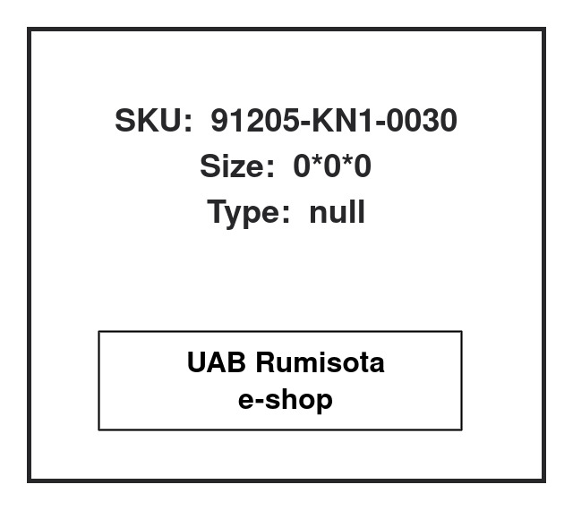 91205-KN1-0030,91205-KN1-0030, 616242