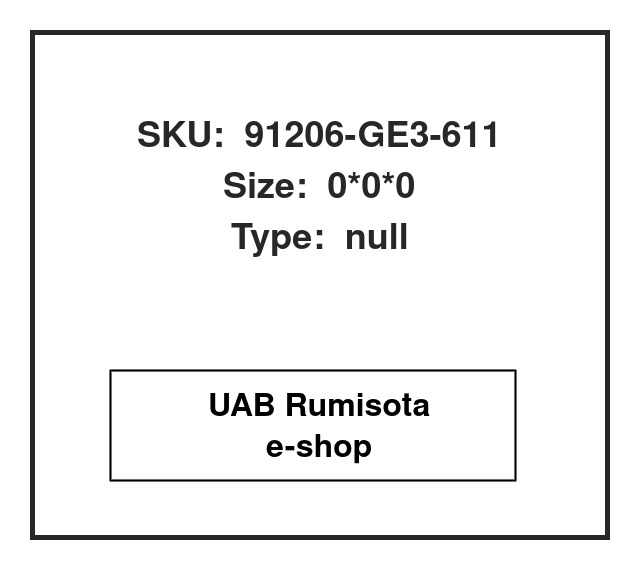 91206-GE3-611,91206-GE3-611, 611698