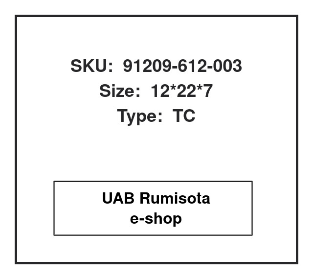 91209-612-003,91209-612-003,91209-612-003, 610181