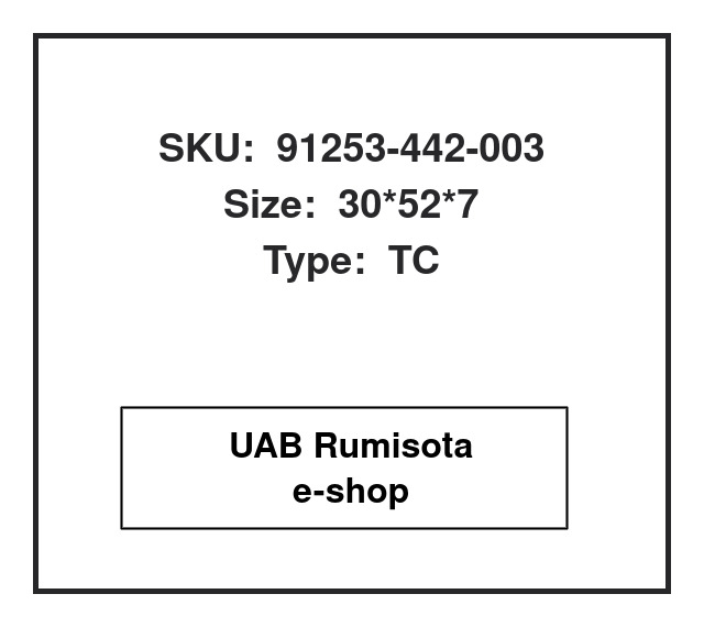 91253-442-003,91253-442-003,91253-442-003,11638, 609060