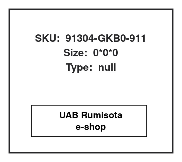 91304-GKB0-911,91304-GKB0-911, 612214