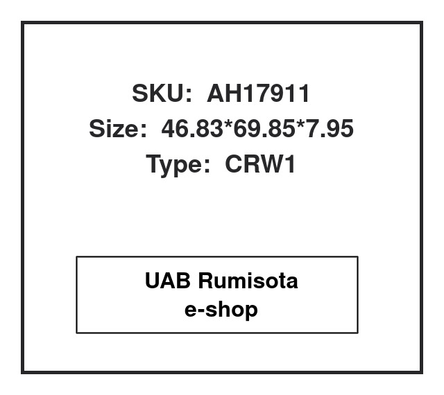 CR18444,CR18444,AH17911,AH17911H,AQX80553, 648995