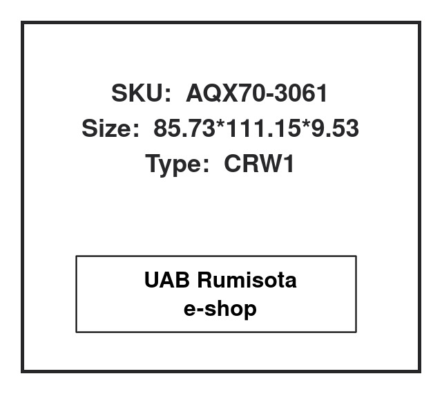 CR33700,CR33700,AQX70-3061,AR51561,AR98650,11X28376A,31X20948A,4AX12321, 649299