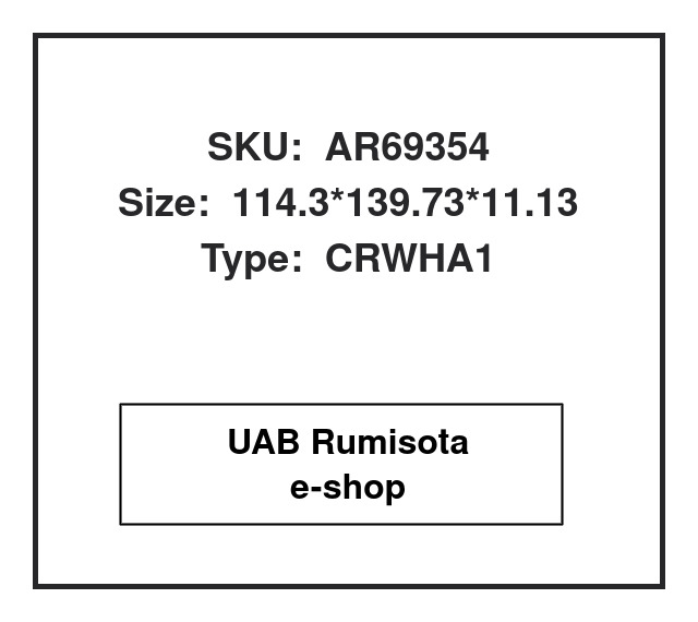 CR44968,CR44968,AR69354,21X10043B,7L6608,3F141, 649398