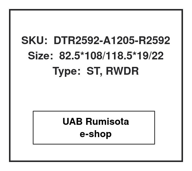 DTR2592-A1205-R2592,DTR2592-A1205-R2592,DTR2592-A1205-R2592, 610198