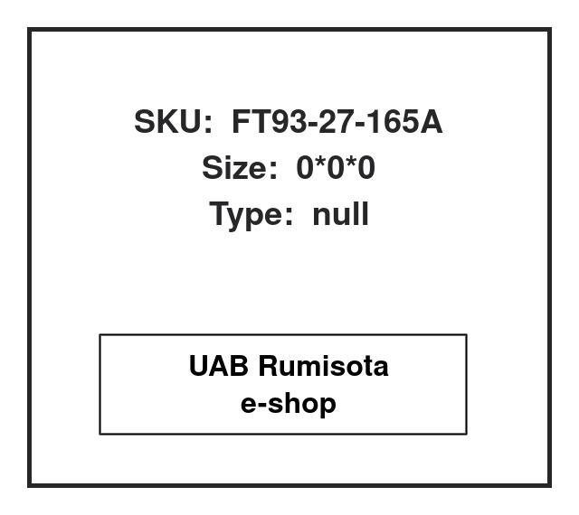FT93-27-165A,FT93-27-165A, 615842
