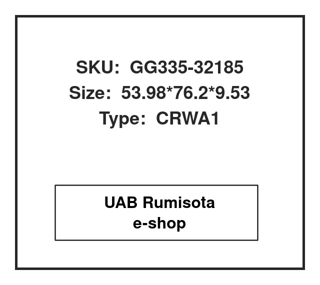 CR21164,CR21164,GG335-32185,31X11050B,32X52089A,87930, 649083