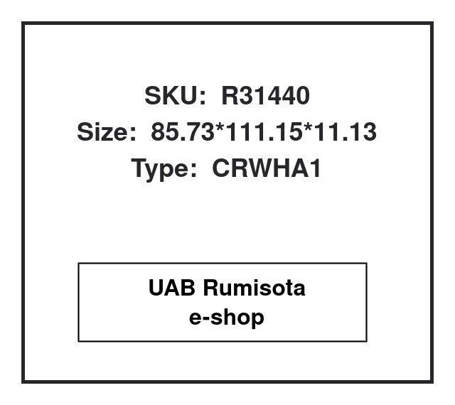 CR33712,CR33712,R31440,2D3629,513199, 649302