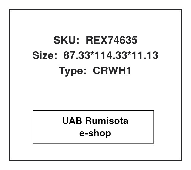 CR34282,CR34282,REX74635,1H1978,116067N,196067N,49027, 649307