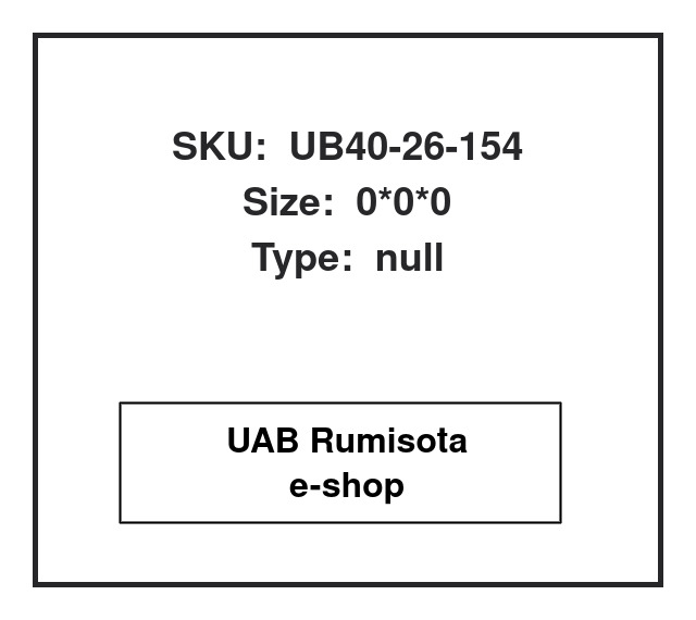 UB40-26-154,UB40-26-154, 612753