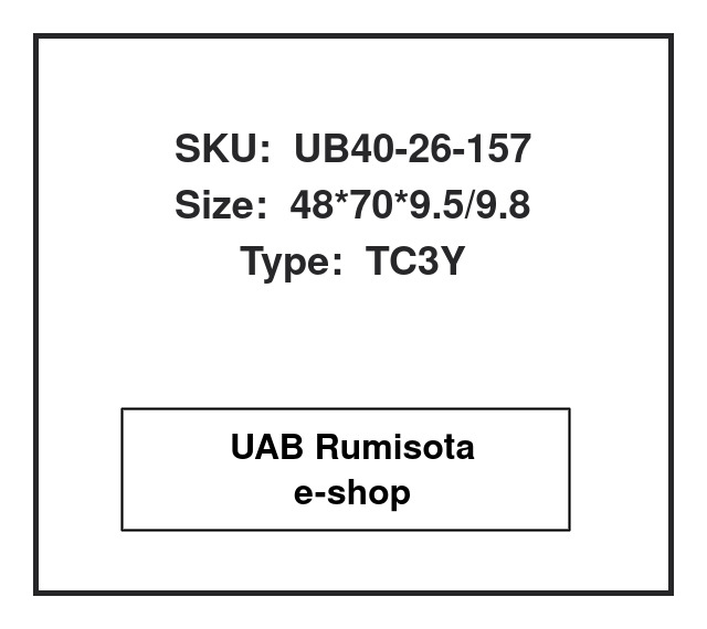 UB40-26-157,UB40-26-157,UB40-26-157, 609128