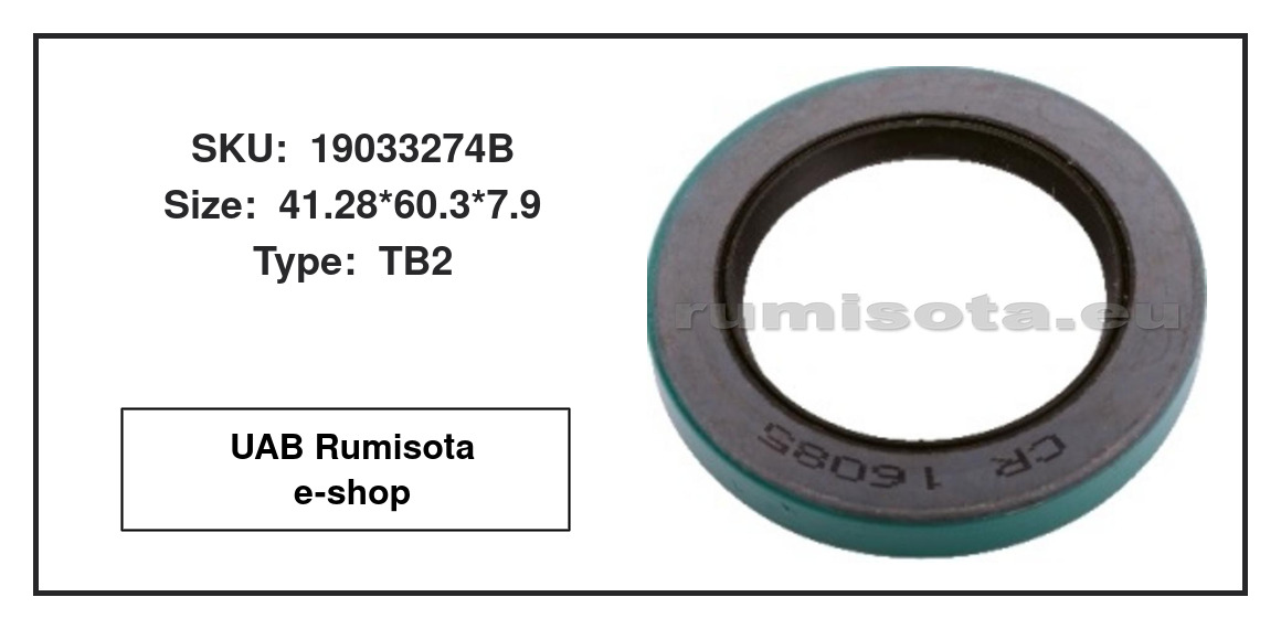 Buy Gearbox oil seal 530062 41.28*60.3*7.9 (19033274B/19033274B