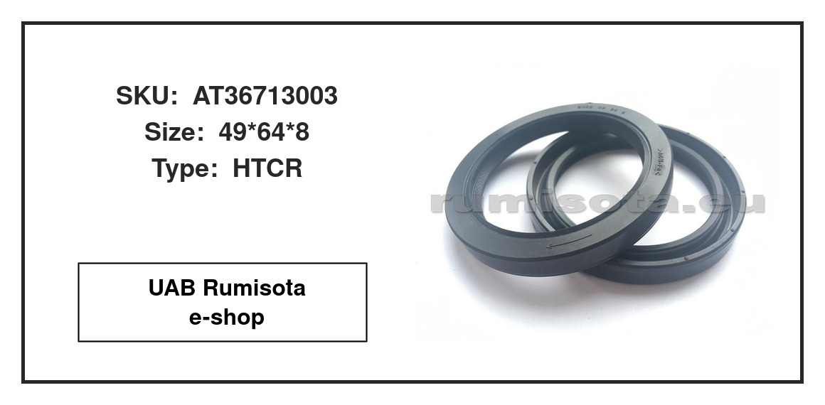 Pump oil seal КПП 374850 (AT36713003) POS 49*64*8