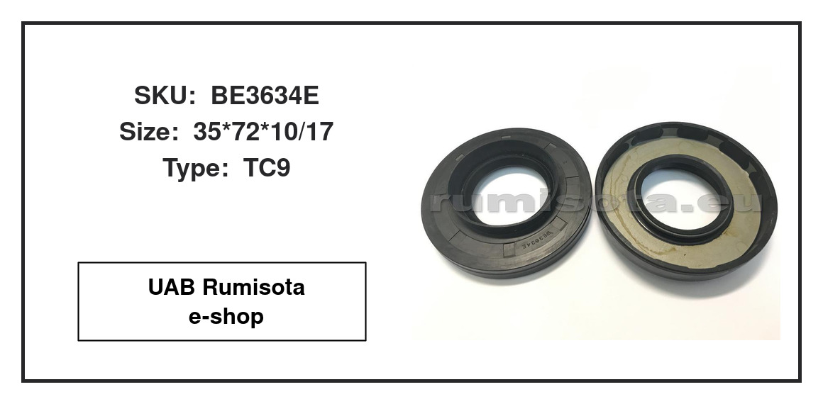 Buy Oil Seal various applications 527058 35*72*10/17 (BE3634E/AT18971002,)  2.16 €